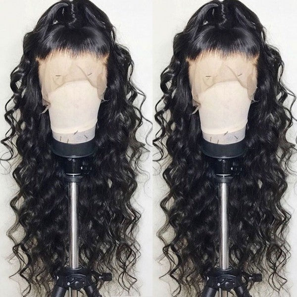 Niki Hair Glueless Lose Curly Pre Plucked Lace Frontal Wigs(ID:10013)
