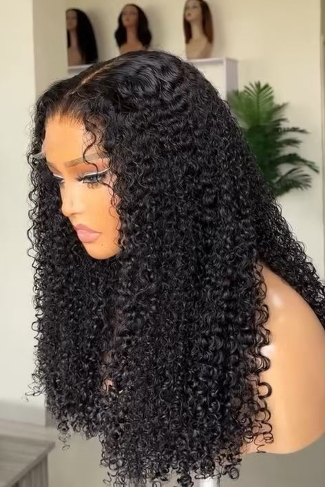 Niki Hair Glueless Jerry Curl Pre Plucked Lace Frontal Wigs(10016)