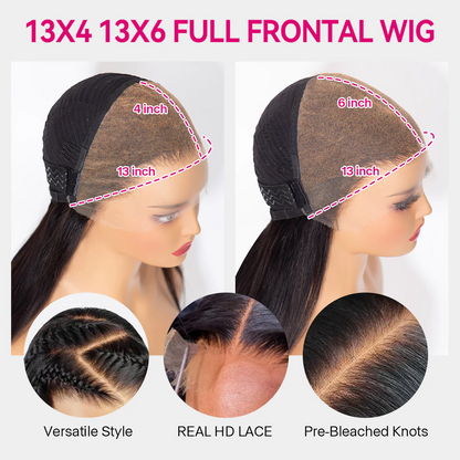 Niki Hair Glueless Middle Part 99j# Pre Plucked Lace  Frontal Wigs(ID:10032)