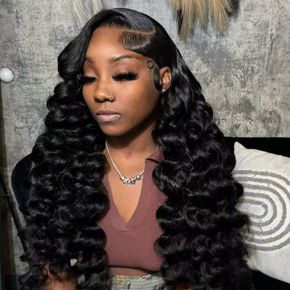 Niki Hair Glueless Pre Plucked Middle Parting Loose Deeep HD Lace Wigs（ID：30016)