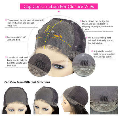 Niki Hair Glueless Loose Wave Middle Part Pre Plucked Lace  Frontal Wigs(ID:10017)