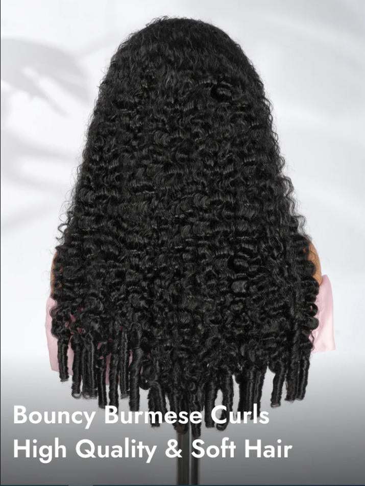 Niki Hair Burmese Curly Glueless Pre Plucked HD Lace Wigs（ID：30022)