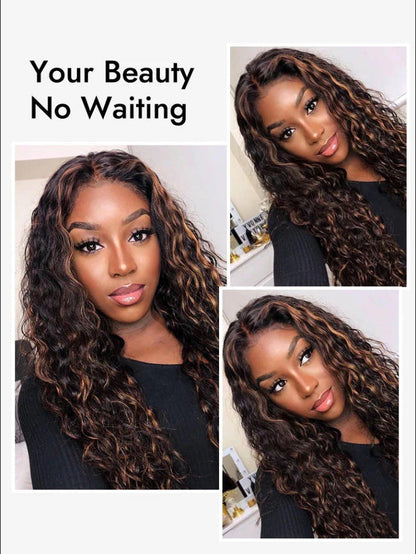 Niki Hair #2/30 Water Wave Ombre Lace Wigs （ID：30023）