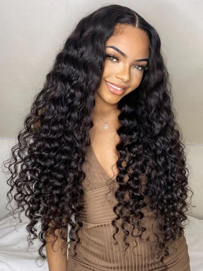 Niki Hair Glueless Loose Deep Wave Hairstyles HD Lace Wigs（ID：30025）