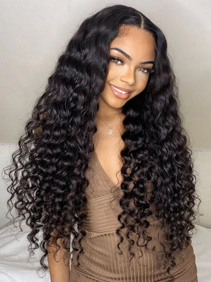Niki Hair Glueless Loose Deep Wave Hairstyles HD Lace Wigs（ID：30025）
