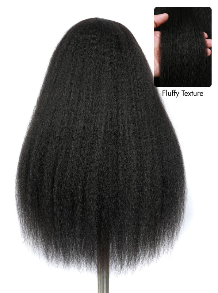 Niki Hair Kinky Straight Glueless Transparent Lace Wigs(ID:10036）