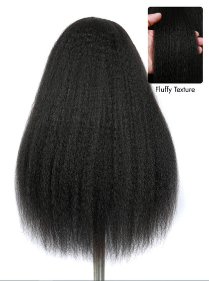 Niki Hair Kinky Straight Glueless Transparent Lace Wigs(ID:10036）