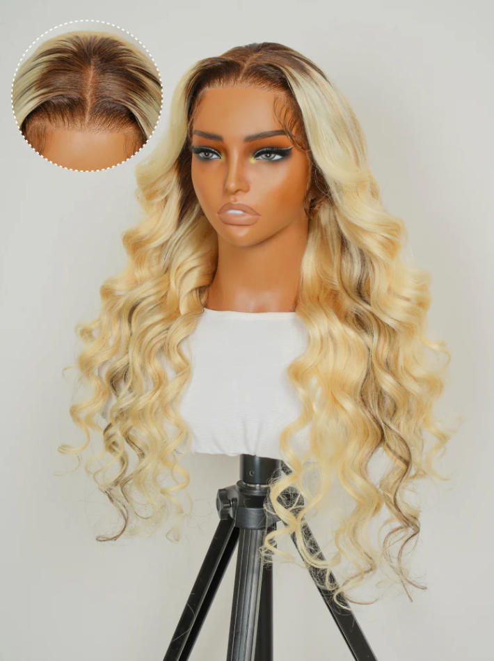 Niki Hair Free Parting Ombre Body Wave Lace Wigs (50017）