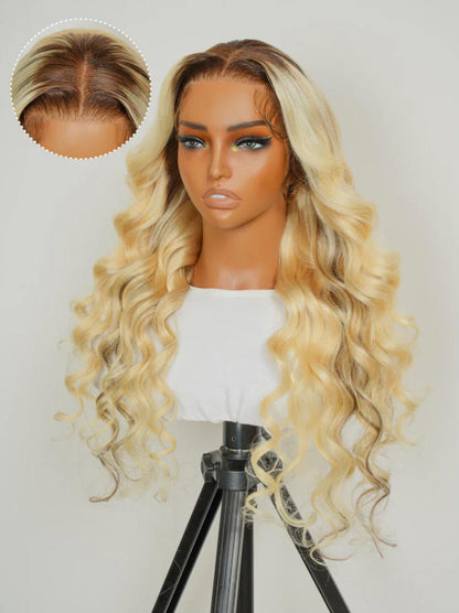 Niki Hair Free Parting Ombre Body Wave Lace Wigs (50017）