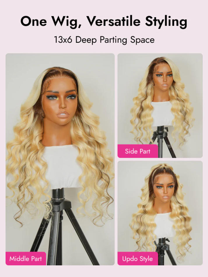 Niki Hair Free Parting Ombre Body Wave Lace Wigs (50017）