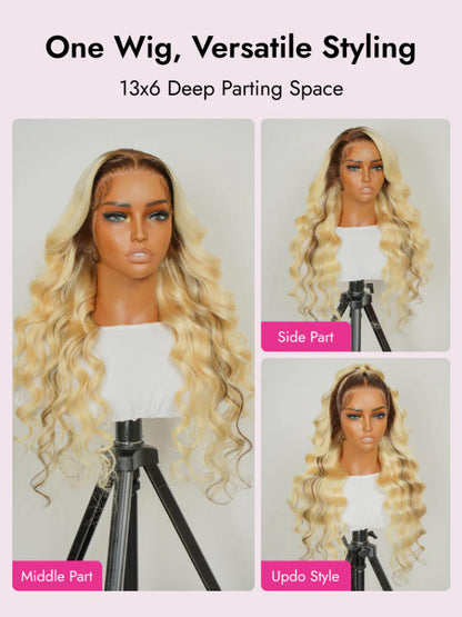 Niki Hair Free Parting Ombre Body Wave Lace Wigs (50017）