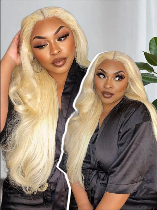Niki Hair Free Parting Body Wave Blonde Lace Wigs (50018）