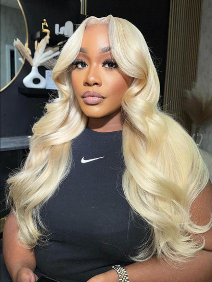 Niki Hair Free Parting Body Wave Blonde Lace Wigs (50018）