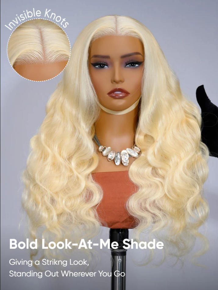 Niki Hair Free Parting Body Wave Blonde Lace Wigs (50018）