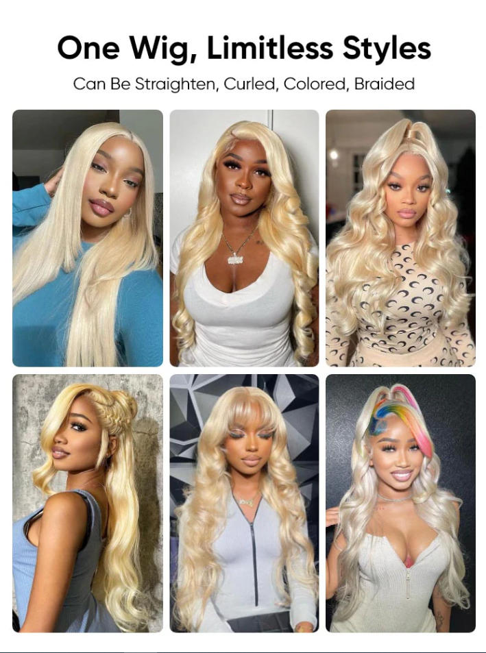 Niki Hair Free Parting Body Wave Blonde Lace Wigs (50018）